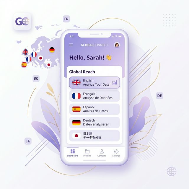 Illustration pour la traduction juridique : Application mobile