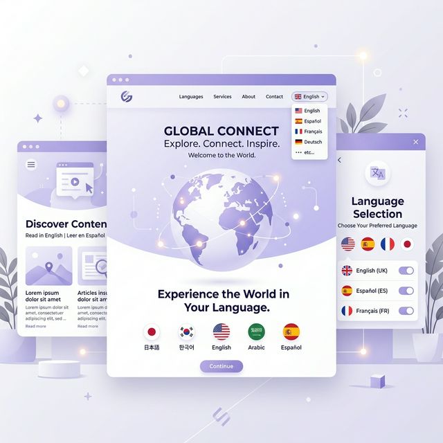 Illustration service Traduction de sites web